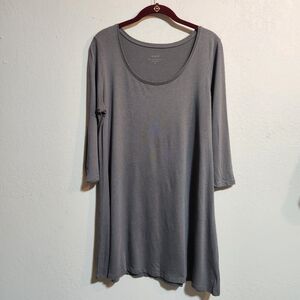 J. JILL PURE JILL GRAY BALLET SLEEVE TUNIC SZ M